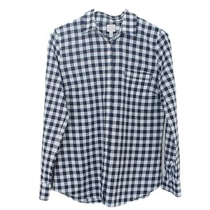 J. Crew Perfect Shirt Gingham Plaid Button Down